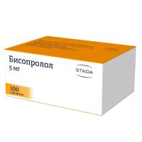 Бисопролол 5мг таб.п/об.пл. №100 (НИЖФАРМ)