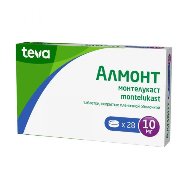 Алмонт 10мг таб.п/об.пл. №28 (Teva operations poland sp z.o.o.)