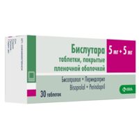 Бислутара 5мг+5мг таб.п/об.пл. №30 (КРКА)