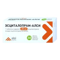 Эсциталопрам 20мг таб.п/об.пл. №30 (АЛСИ ФАРМА)