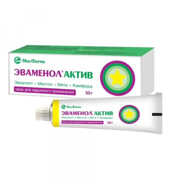 Эваменол актив 30г мазь д/пр.наружн. туба (Московская фармацевтическая фабрика зао)