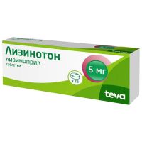 Лизинотон 5мг таб. №28 (АКТАВИС ГРУПП)