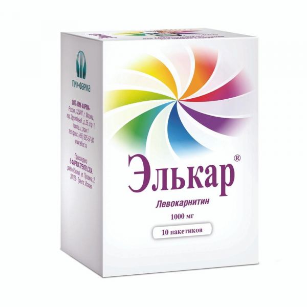 Элькар 1000мг 5г гран.шип. №10 пак. (E-pharma trento)