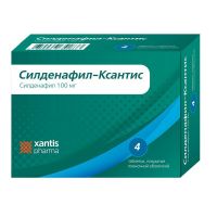 Силденафил 100мг таб.п/об.пл. №4 (КСАНТИС ФАРМА)