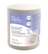 Delice (Делис) бинт эластичный ср 10см*5м с застежкой (ИНТЕРТЕКСТИЛЬ ООО)
