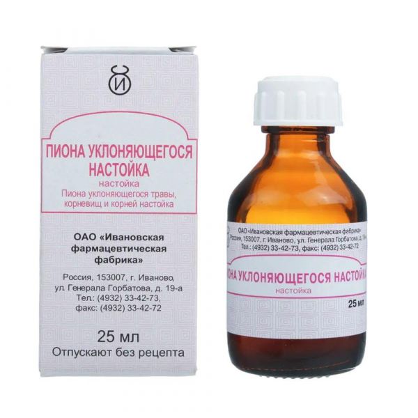 Пиона уклоняющегося 25мл настойка №1 фл. (Ивановская фармацевтическая фабрика оао)