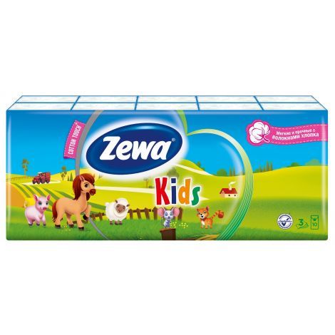 Zewa (Зева) plus платочки носовые №10 детск. (Sca hygiene products ab)