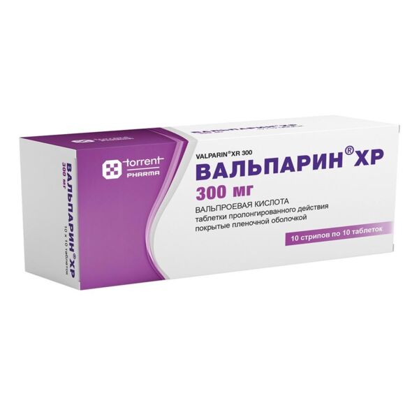 Вальпарин хр 300мг таб.п/об.пролонг. №100 (Torrent pharmaceuticals ltd_1)