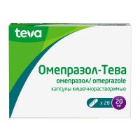 Омепразол-тева 20мг капс. №28 (ТЕВА)