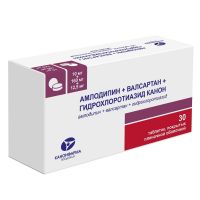 Амлодипин+валсартан+гидрохлоротиазид 10+160+12,5мг таб.п/об.пл. №30 (КАНОНФАРМА)