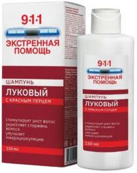 911 луковый шампунь от выпадения волос 150мл красный перец (ТВИНС ТЭК)