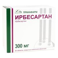 Ирбесартан 300мг таб.п/об.пл. №30 (ПРАНАФАРМ)