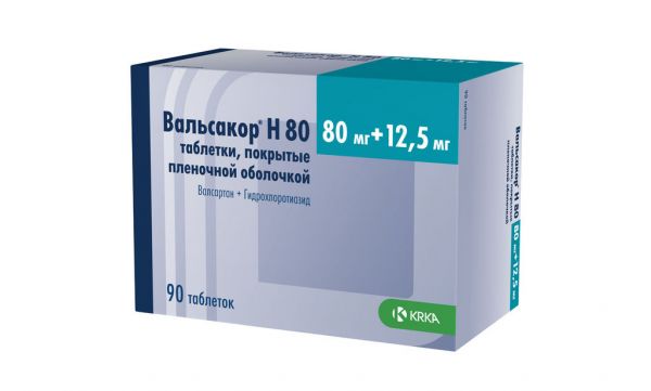 Вальсакор н 80мг+12,5мг таб.п/об.пл. №90 по цене от 885.00 руб в Самаре, купить Вальсакор н 80мг+12,5мг таб.п/об.пл. №90 (Крка-рус ооо_2) в аптеке Фармленд, инструкция по применению, отзывы