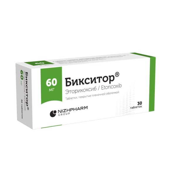 Бикситор 60мг таб.п/об.пл. №30 (Aet laboratories private limited/хемофарм ооо_1)
