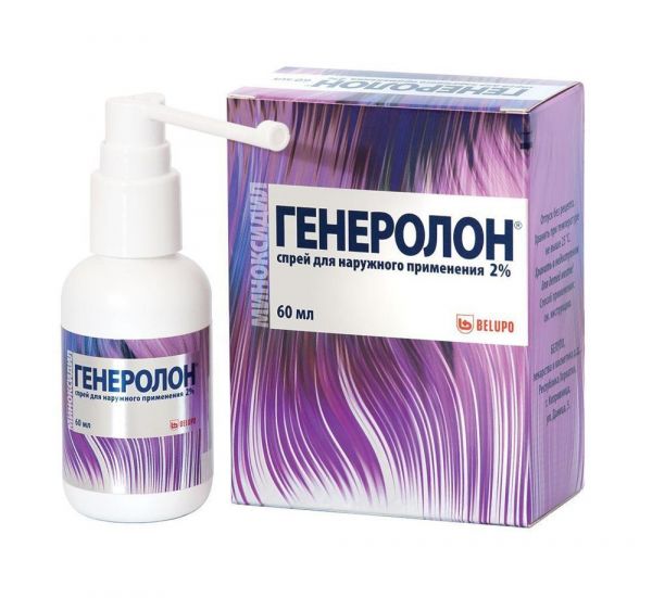 Генеролон 2% 60мл спрей д/пр.наружн. №1 фл.расп. (Industrial farmaceutica cantabria s.a./ belupo d.d.)