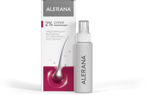 Alerana (Алерана) спрей для наружного применения 2% 60мл №1 фл. (Вертекс ао_3)