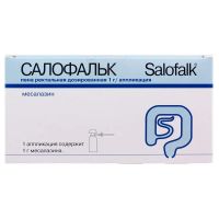 Салофальк 1г/аппликац пена рект.доз. бал.  14 аппл. с аппликат (ДР ФАЛЬК)