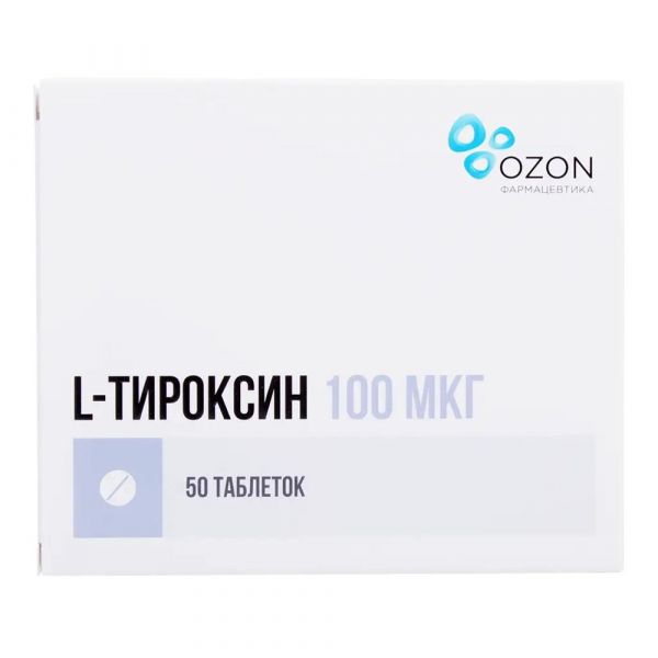 L-тироксин 100мкг таб. №50 (Озон ооо)