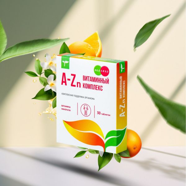 Эколеко витаминный комплекс a-zn таб.п/об. №30 (Квадрат-с ооо)