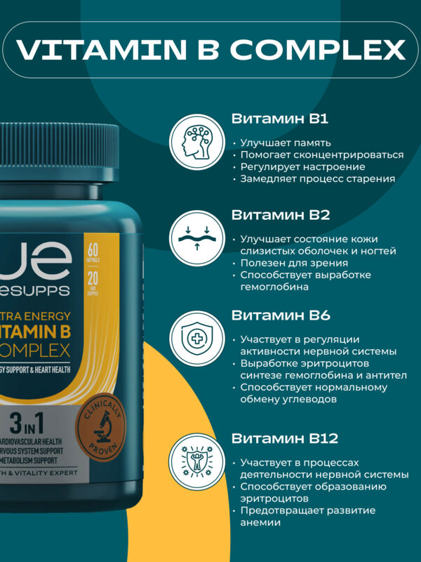 Уесаппс ультра энерджи витамин в комплекс капс. №60 (Ultra energy supplements trading l.l.c)