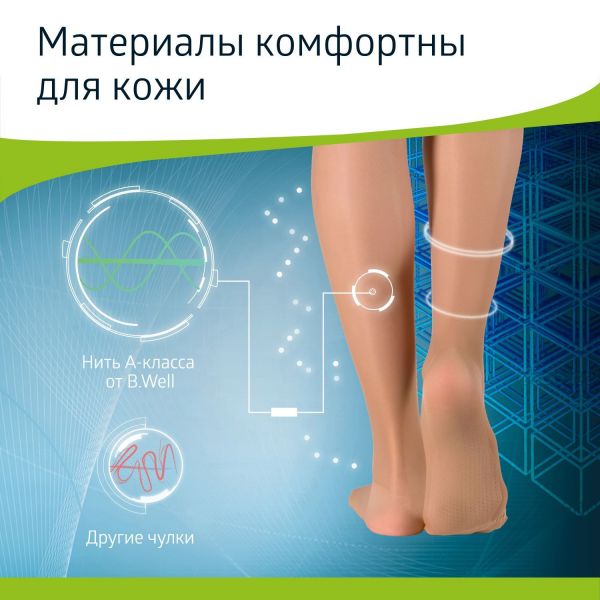 B.Well (Б.велл) чулки ажур.верх i кл. jw-212 р.3 natural (B.well limited uk)