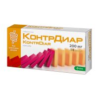 Контрдиар 200мг капс. №14 (КРКА)