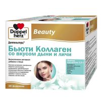 Доппельгерц бьюти коллаген со вкусом дыни и личи 25мл жидкость №30 фл. (КВАЙССЕР)