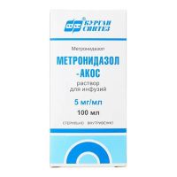 Метронидазол 5мг/мл 100мл р-р д/инф. №1 фл. (СИНТЕЗ)