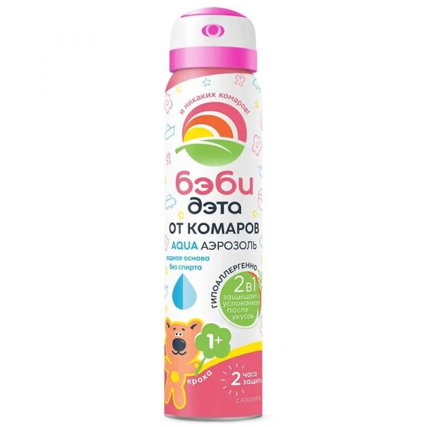 Дэта беби аэрозоль от комаров 100мл 2 в 1 аква (Химик оао)