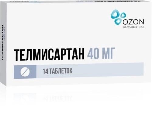 Телмисартан 40мг таб. №14 (Озон ооо)