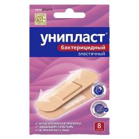 Лейкопластырь унипласт бактерицидный №8 шт.  эласт. 1,9*7,2см (ВЕРОФАРМ)