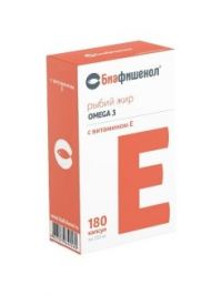 Рыбий жир капс. №180 витамин е (БИОФАРМ ООО)