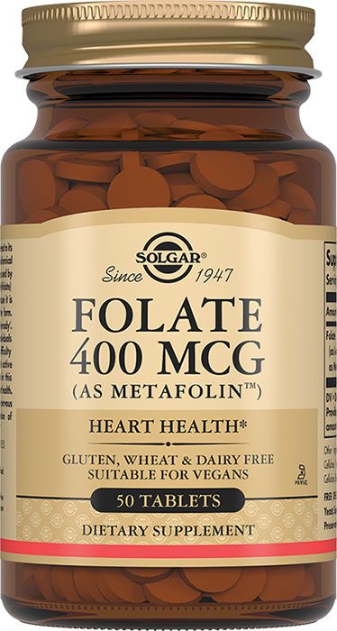 Solgar (Солгар) фолат 400мкг метафолин таб. №50 (Solgar vitamin and herb)