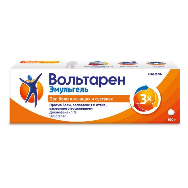 Вольтарен эмульгель 1% 100г гель д/пр.наружн. №1 туба (Gsk consumer health s.a.)