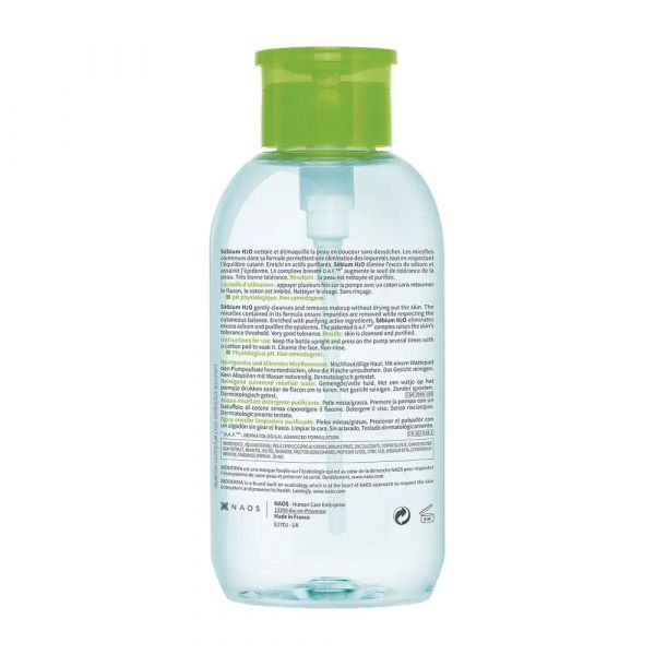 Bioderma (Биодерма) себиум h2o мицеллярная вода 500мл фл.помпа  1830 (Naos)