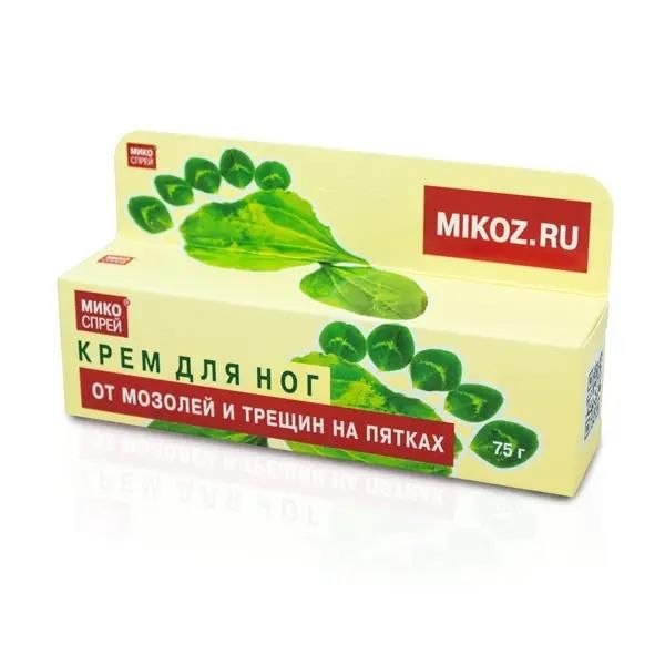 Микоспрей крем д/ног от мозолей трещин на пятках 75г (Корвет фарма ооо)