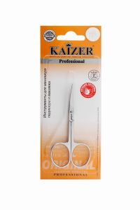 Kaizer (Кайзер) ножницы маникюрные закругленные серебро 404022 (КАЙЗЕР ГРУПП)