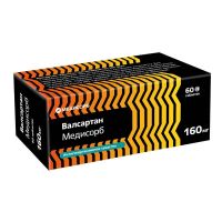 Валсартан 160мг таб.п/об.пл. №60 (МЕДИСОРБ)