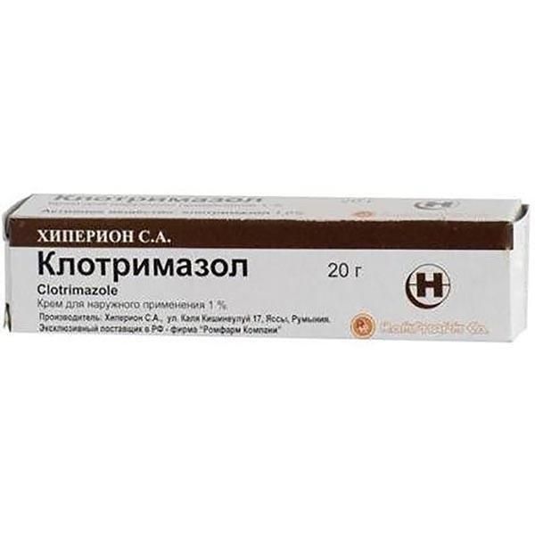 Клотримазол 1% 20г крем д/пр.наружн. №1 туба (Hyperion c.a.)