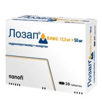 Лозап плюс 50мг+12,5мг таб.п/об.пл. №30 (САНОФИ)