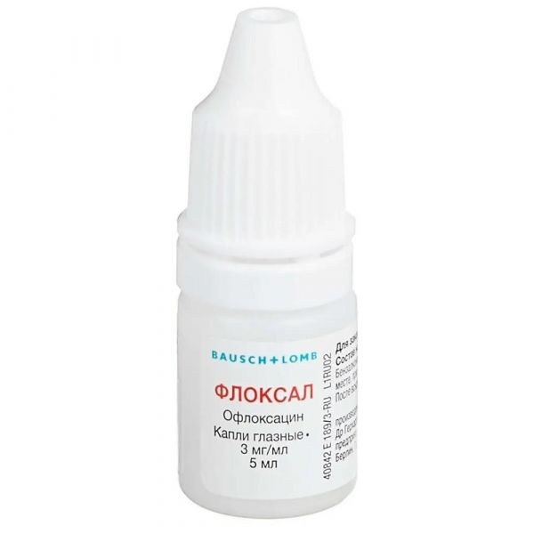 Флоксал 0.3% 5мл капли глазн. №1 фл.кр.-кап. (Dr.gerhard mann gmbh)
