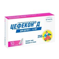 Цефекон д 250мг супп.рект.детск. №10 (НИЖФАРМ)