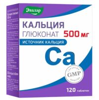 Кальция глюконат 500мг таб. №120 бад (ЭВАЛАР)