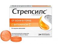 Стрепсилс с витамином с таб.д/рассас. №24 апельсин (РЕКИТТ БЕНКИЗЕР)