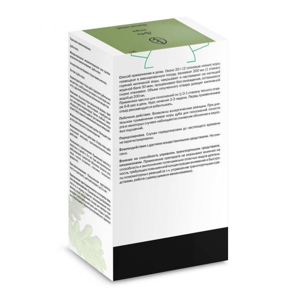 Дуба кора 50г №1 пач. (Здоровье нации нпп)