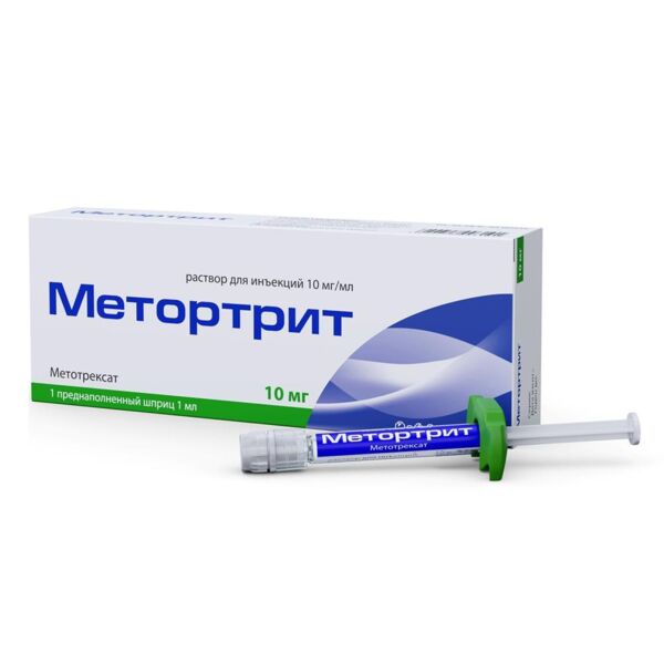 Метортрит (метотрексат) 10мг/мл 1мл р-р д/ин. шприц (Rompharm company c.o. s.r.l.)