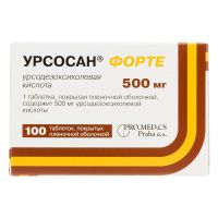 Урсосан форте 500мг таб.п/об.пл. №100 (ПРО.МЕД.ЦС ПРАГА)
