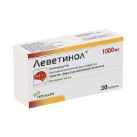 Леветинол 1000мг таб.п/об.пл. №30 (ГЕРОФАРМ)