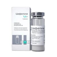 Цефепим 1г пор.д/р-ра д/ин.в/в.,в/м. №1 фл. (КРАСФАРМА)