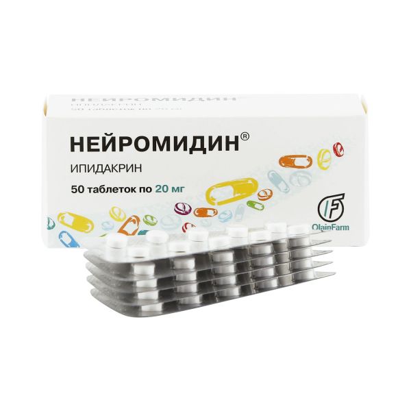Нейромидин 20мг таблетки №50 (Олайнфарм олайнский хфз ао)